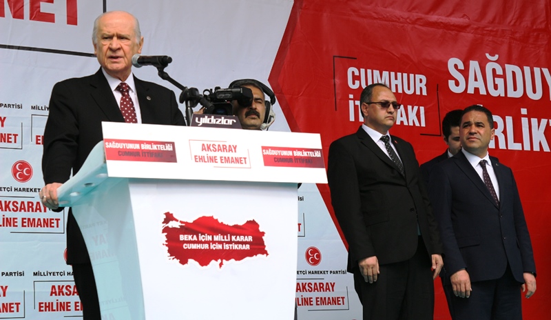 MHP Lideri Devlet Bahçeli Aksaray’da Halka hitap etti