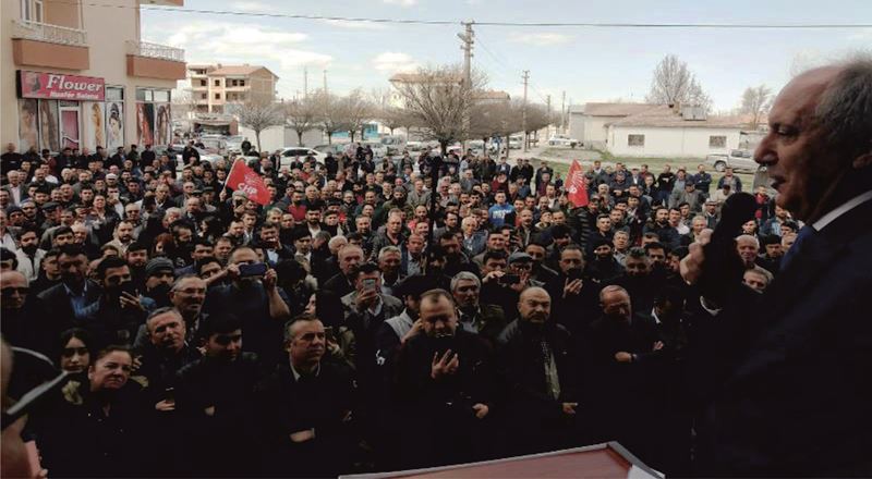 Muharrem İnce Aksaray’a gelerek CHP li Adaylara destek verdi