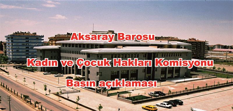 Aksaray Barosu  Kadın ve Çocuk Hakları Komisyonu basın açıklaması yaptı