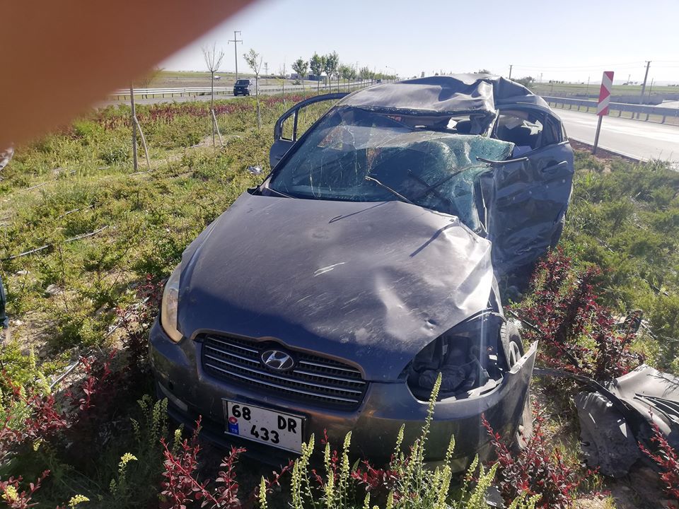 Aksaray’da otomobil ile minibüs çarpıştı 1 ölü 1 yaralı