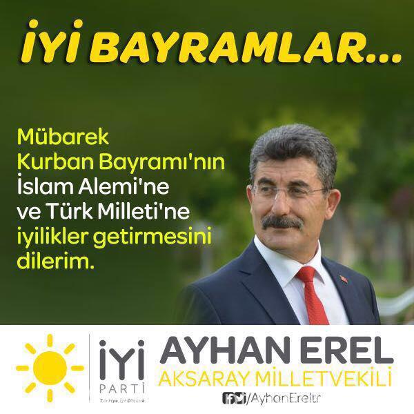 Aksaray Milletvekili Ayhan Erel Bayram Mesajı