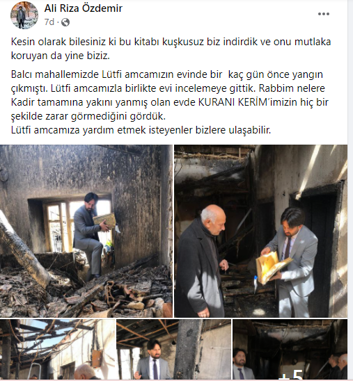 Belediye başkanı evi yanan vatandaş için yardım istedi