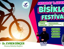 Aksaray 2. Bisiklet festivali 21 Mayıs Cumartesi günü başlıyor