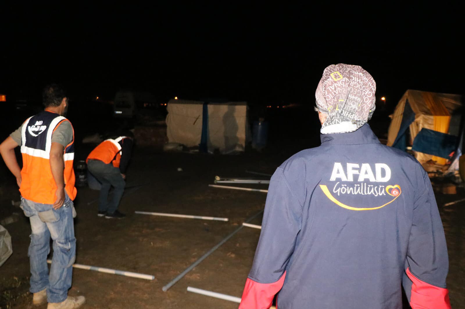 Yağmurdan çadırları hasar gördü Yardımlarına Aksaray AFAD koştu