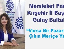 Memleket Partisi Kırşehir İl Başkanı Baltalık ‘tan muhalefet partilerine sert eleştiri