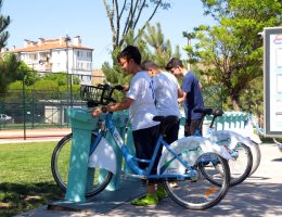 Aksaray’da Akıllı bisiklet istasyonlarında 71 bin kiralama oldu