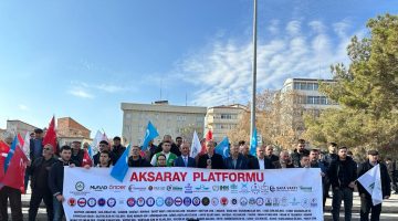 Aksaray’da STK’lar “Doğu Türkistan’daki Hak İhlalleri” hakkında basın açıklaması yaptı