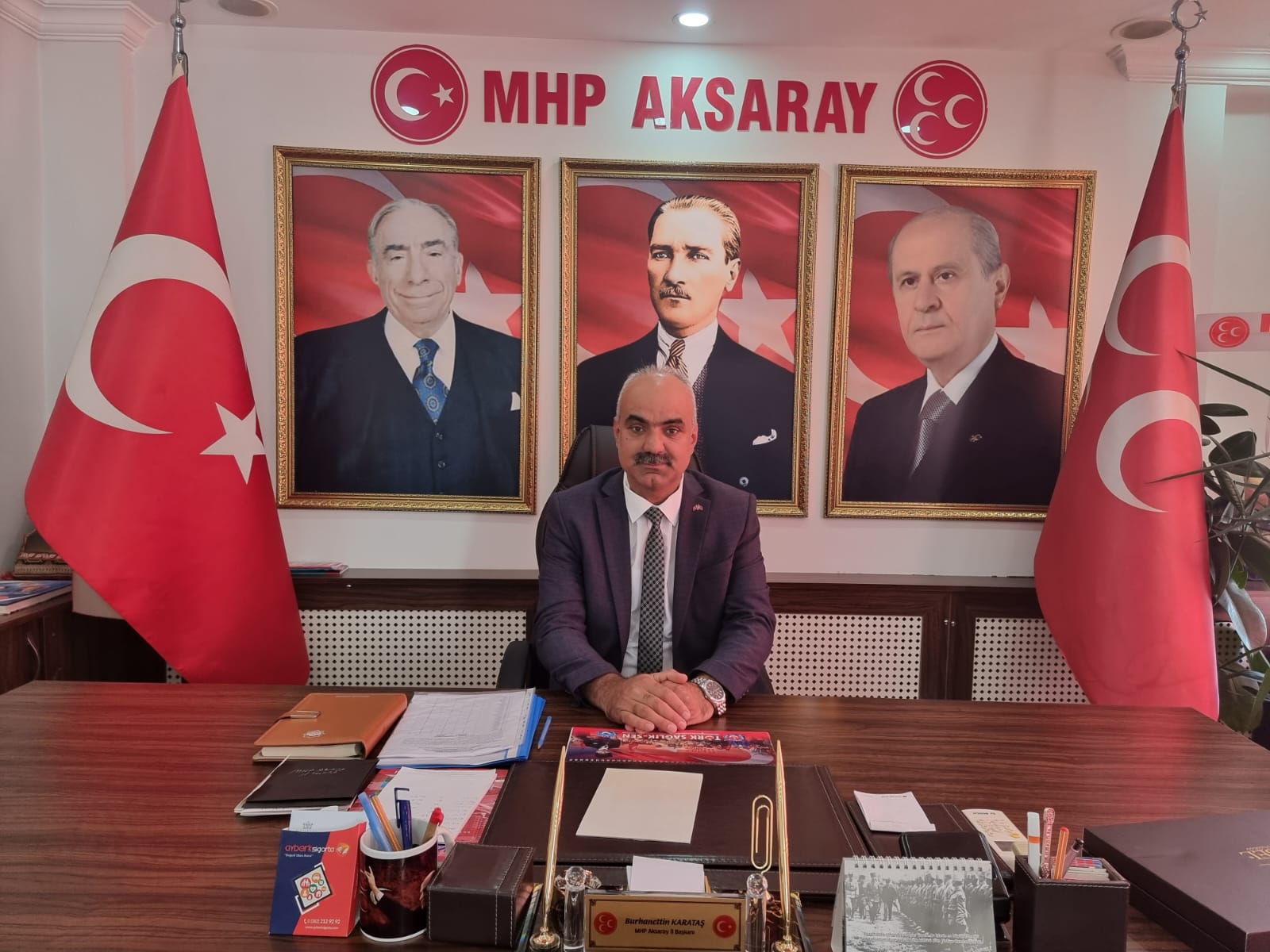 MHP Aksaray İl Başkanı Burhanettin Karataş 19 Ekim Muhtarlar günü kutlama mesajı