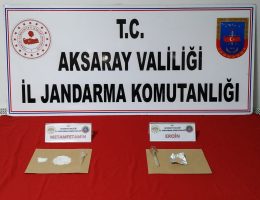 Aksaray’da Jandarma uyuşturucu satıcısına operasyon düzenledi