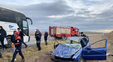 Aksaray – Nevşehir yolunda kaza biri ağır 2 yaralı