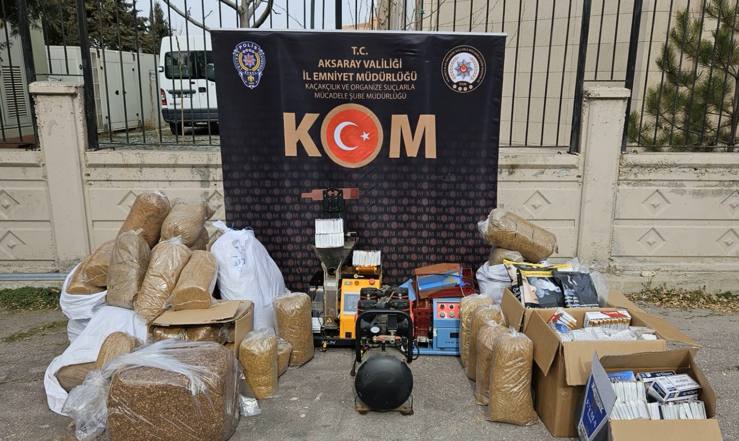 Aksaray’da Tütün Kaçakçılarına Polis operasyonu 6 tutuklama