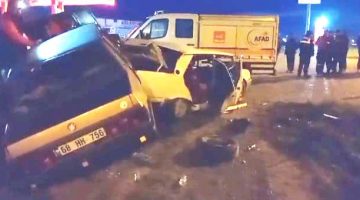 Aksaray’da trafik kazası 1’i ağır 6 yaralı
