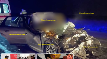 Aksaray’da Otomobil ile vinç çarpıştı 3 ölü 1 ağır yaralı