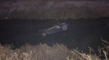 Aksaray’da otomobil sulama kanalına uçtu  1 ölü 1 yaralı
