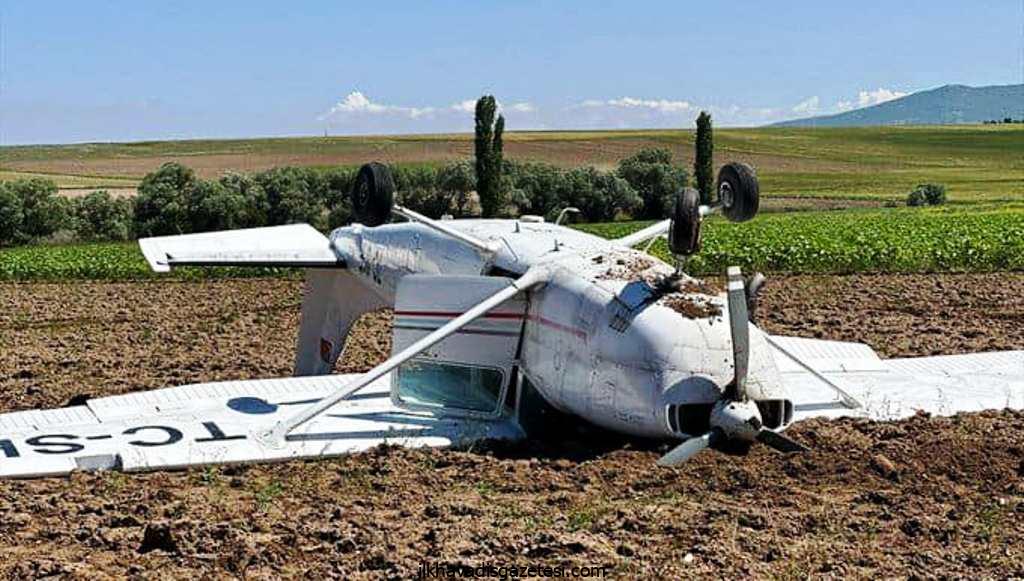 Aksaray’ın Ortaköy ilçesi yakınlarında eğitim uçağı düştü